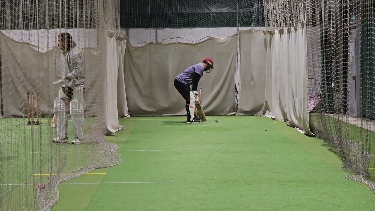 Cricket Nets 2026 - Session 1 - Saad batting