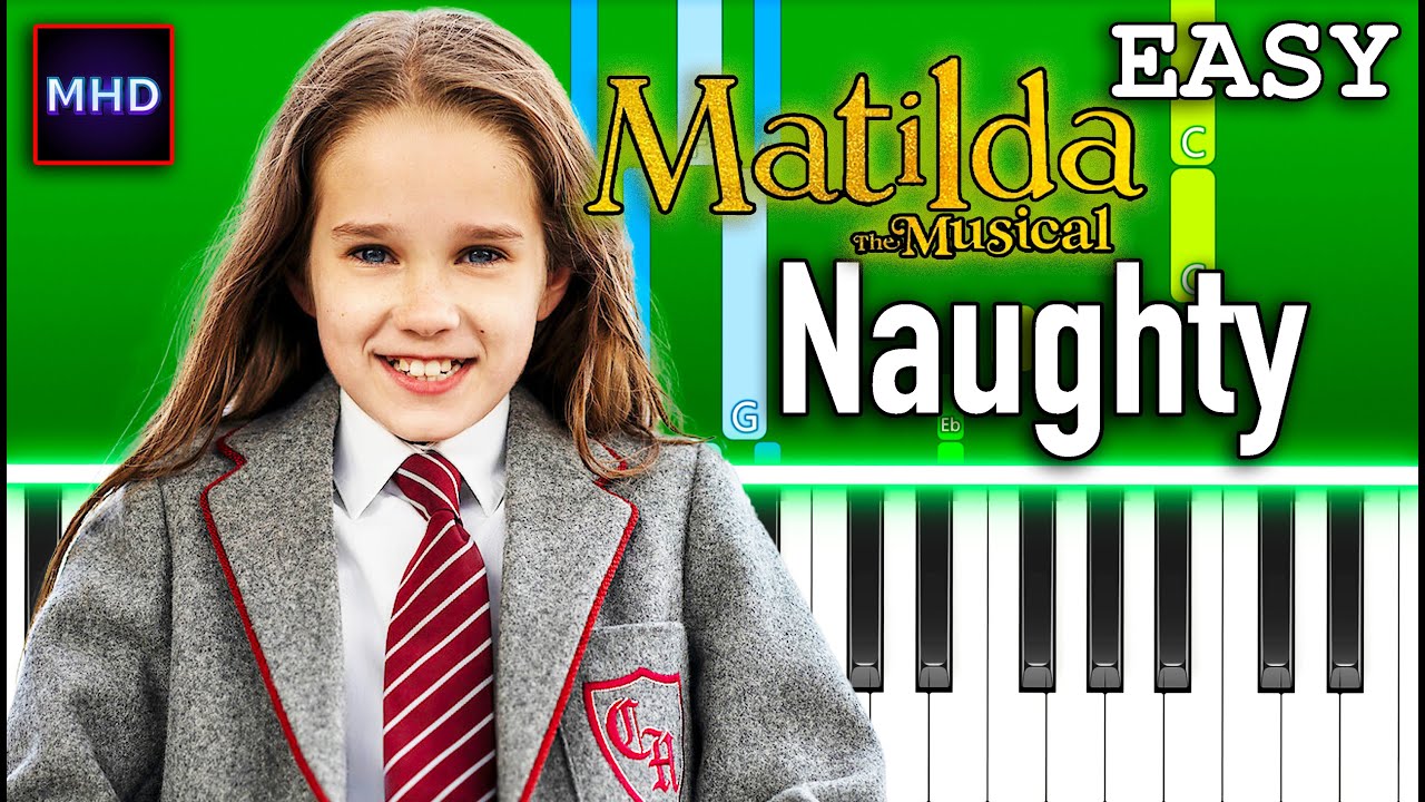 Roald Dahl's Matilda the Musical - Naughty - Piano Tutorial [EASY]