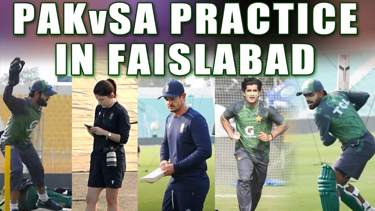 Highlights: Pakistan & South Africa Practice Session at Iqbal Stadium Faisalabad
