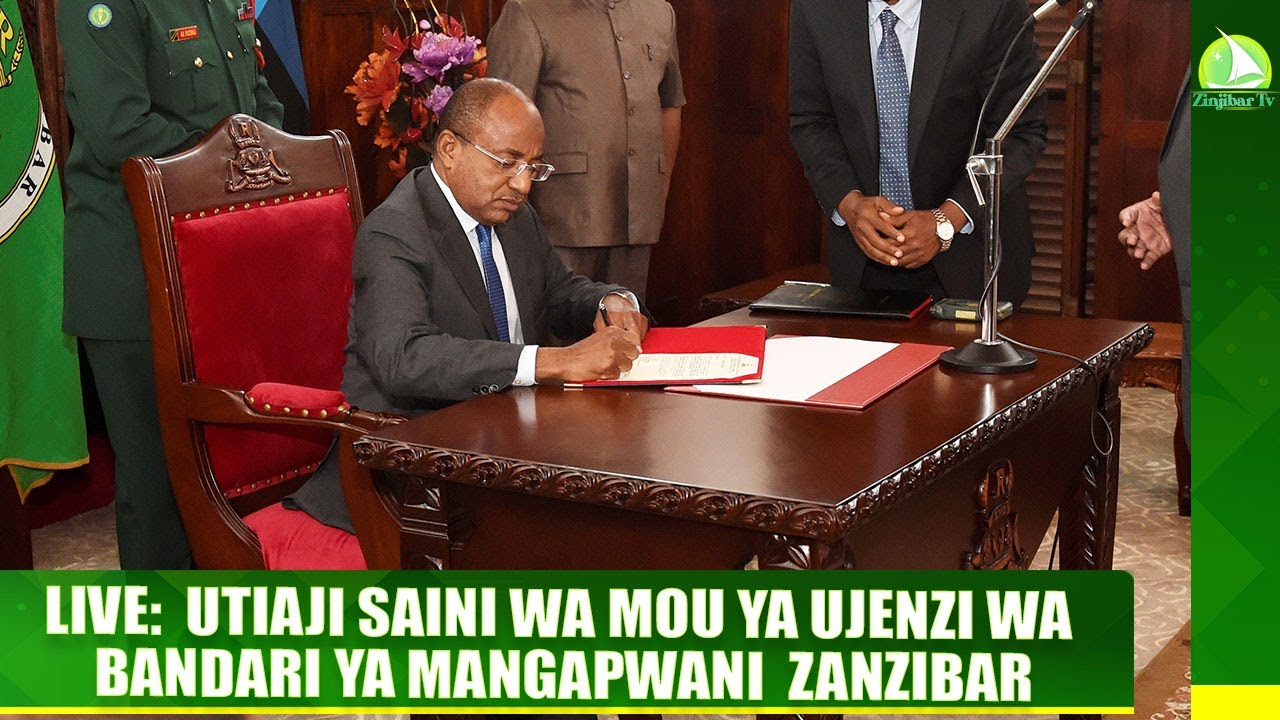 #LIVE:  UTIAJI SAINI WA YA UJENZI WA BANDARI YA MANGAPWANI  ZANZIBAR