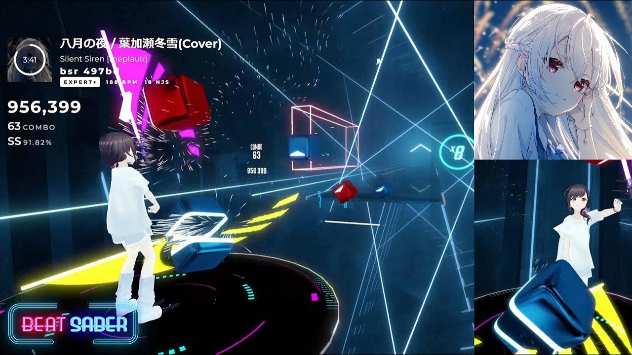[BEAT SABER] 八月の夜 - Silent Siren/葉加瀬冬雪(Cover)