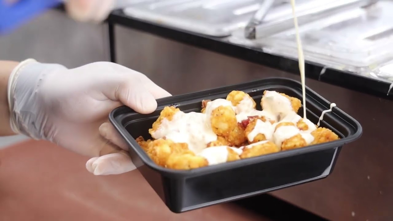 Loaded tater tots from Locals Kitchen + Market in Friendswood, Texas
