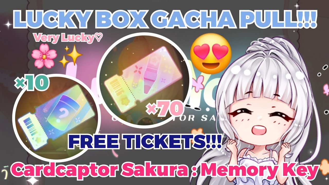 CARDCAPTOR SAKURA MEMORY KEY GACHA PULL 4 LUCKY BOXES (RERUN, FANTASTIC, ALICE) WITH 70 TICKETS