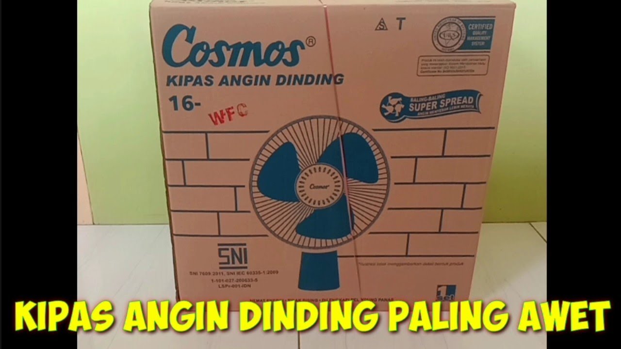 kipas angin dinding cosmos 16 wfc unboxing dan review