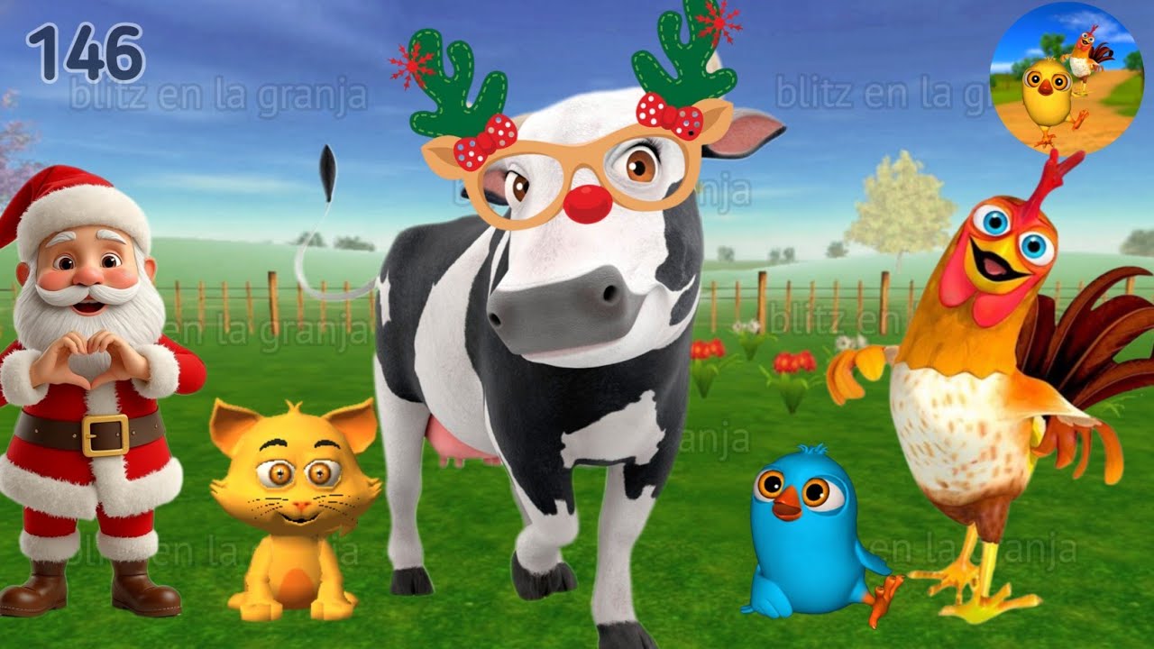 El Pollito pío 3d | El toro se congela jugando game Ep-22 en el juegodel Toro y el Tractor 3D 2025