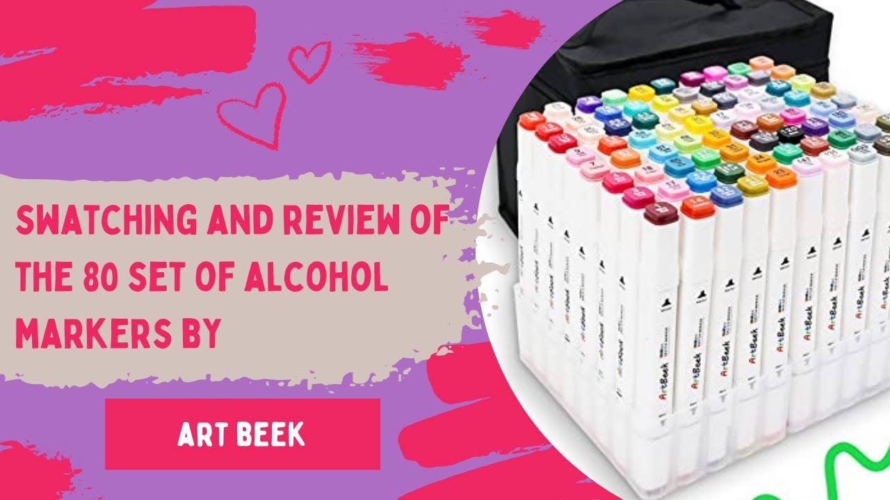 Swatching of the 80 Set of ArtBeek Alcohol Markers