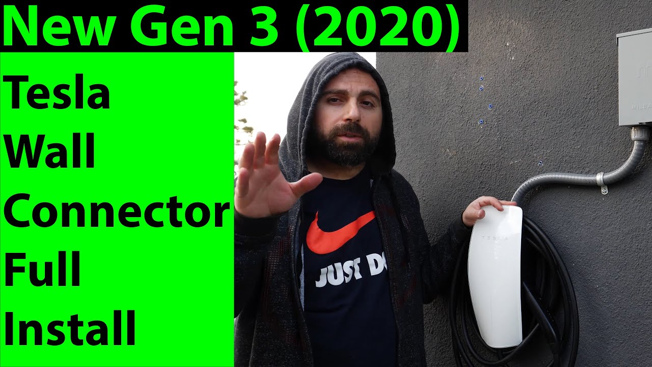 NEW Gen 3 Tesla Wall Connector Installation (2020)