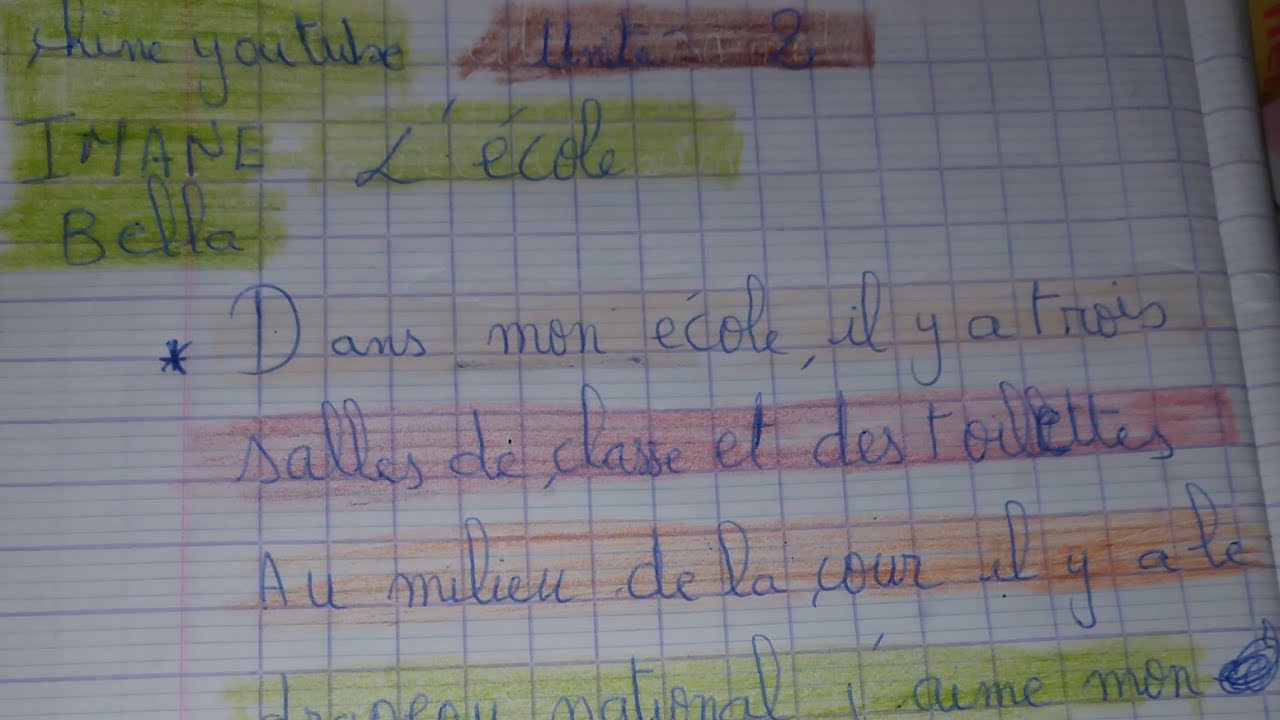 dans mon école il y a trois salles de classe et des toilettes