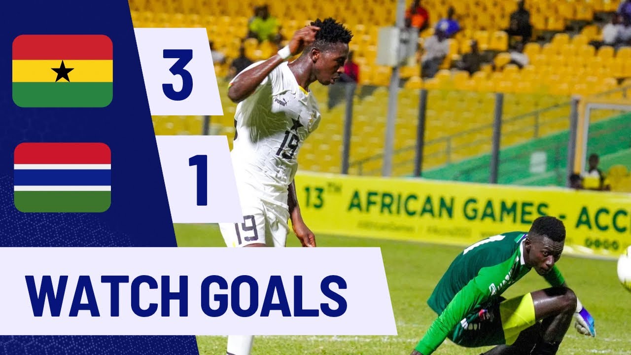 GHANA VS GAMBIA(3-1)-ALL AFRICA GAMES-GOALS&HIGHLIGHTS