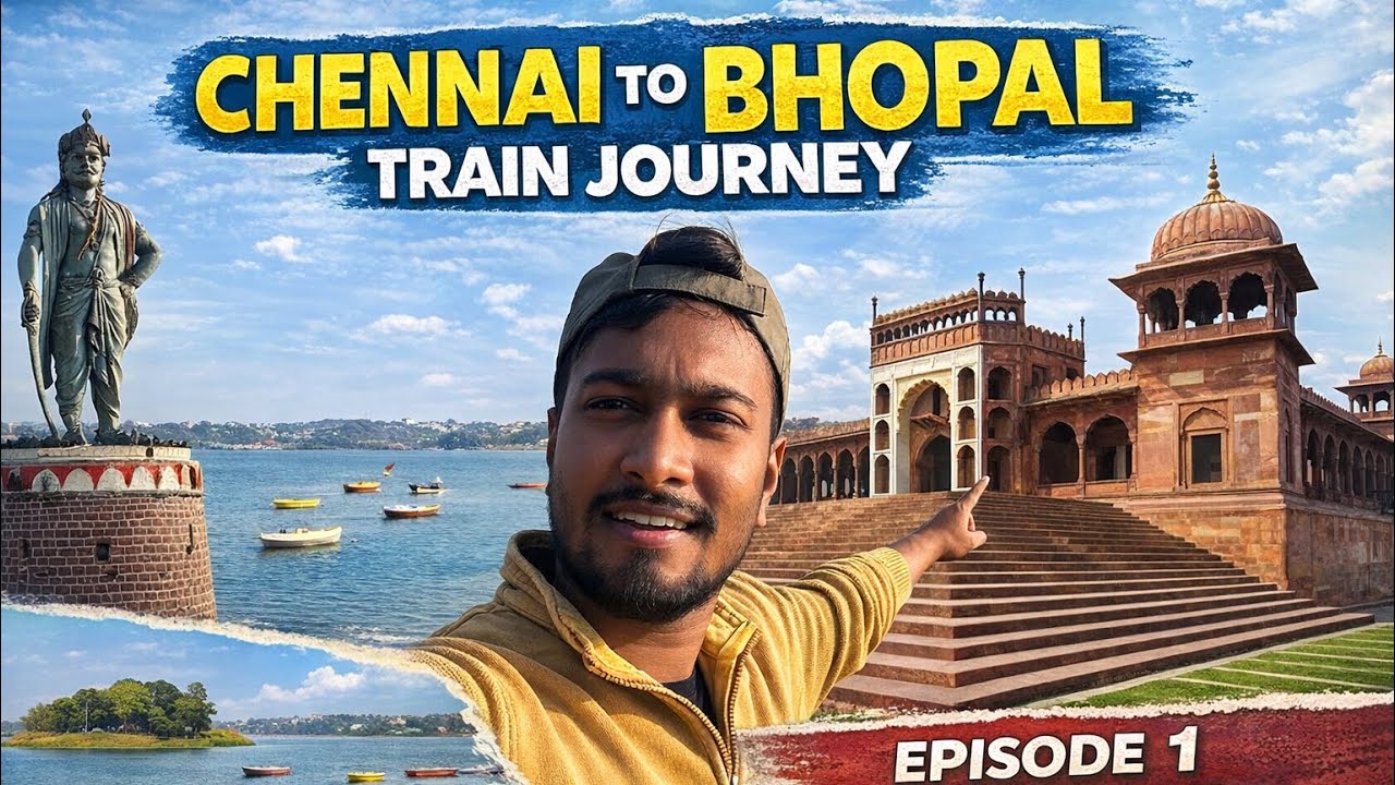 Chennai to Bhopal Train Journey 🚆 | Bhopal The Lake City | Moti Masjid & Upper Lake | #viral #vlog 