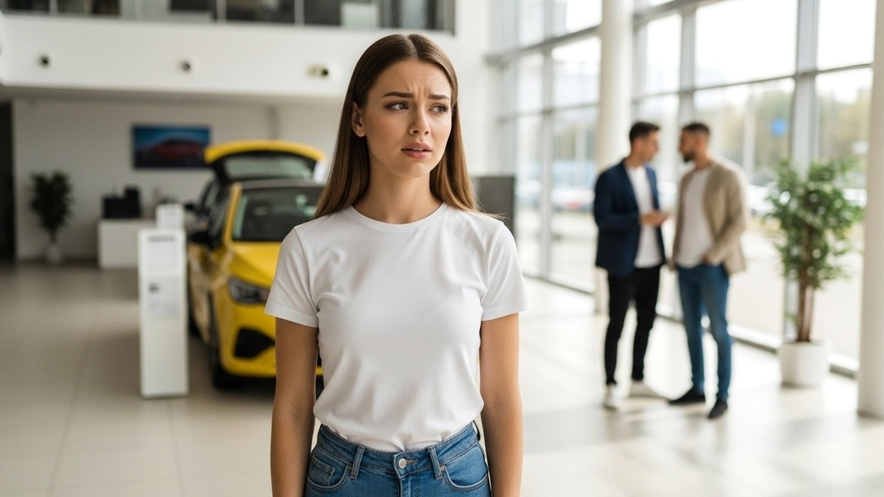 Prosta kobieta wyrzucona z salonu samochodowego, następnego dnia jej mąż przyjeżdża Rolls Royce'em