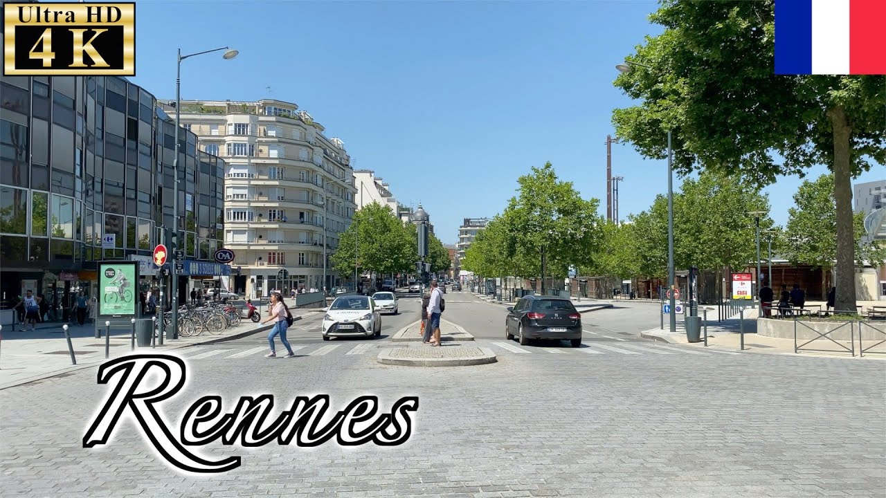 🇫🇷Rennes Summer Walk - Around Les Champs Libres -【4K 60fps】