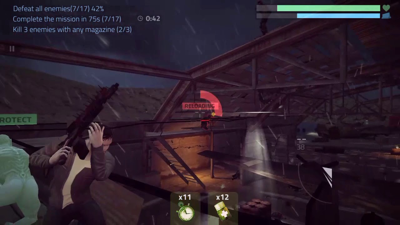 Cover Fire : Episode 10 : Hangar : Chapter 10-4 : Enemy On The Roof (Android/iOS)