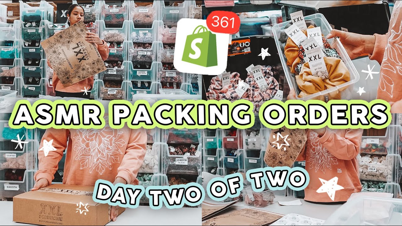 STUDIO VLOG #53 | PACKAGING 350+ ORDERS  [ASMR ] ❤️ Small Business 📦 DAY TWO/TWO