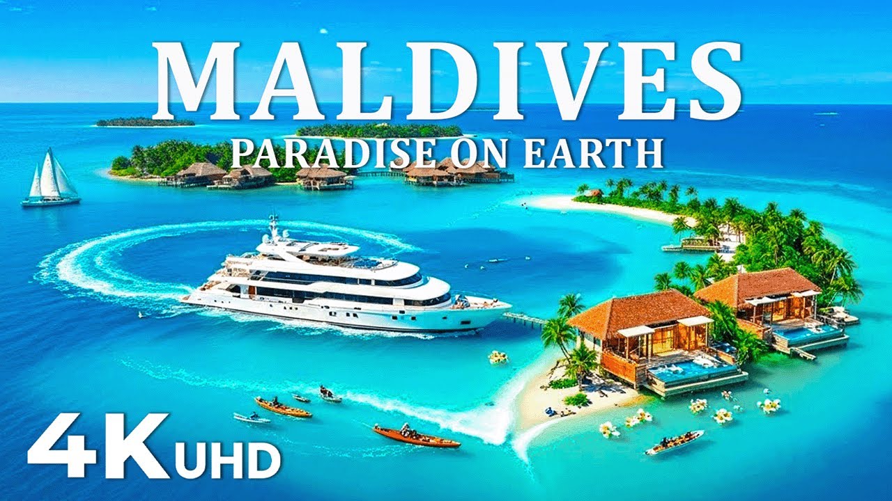 Maldives 4K | Paradise on Earth – Overwater Villas, White Beaches & Crystal-clear Lagoons