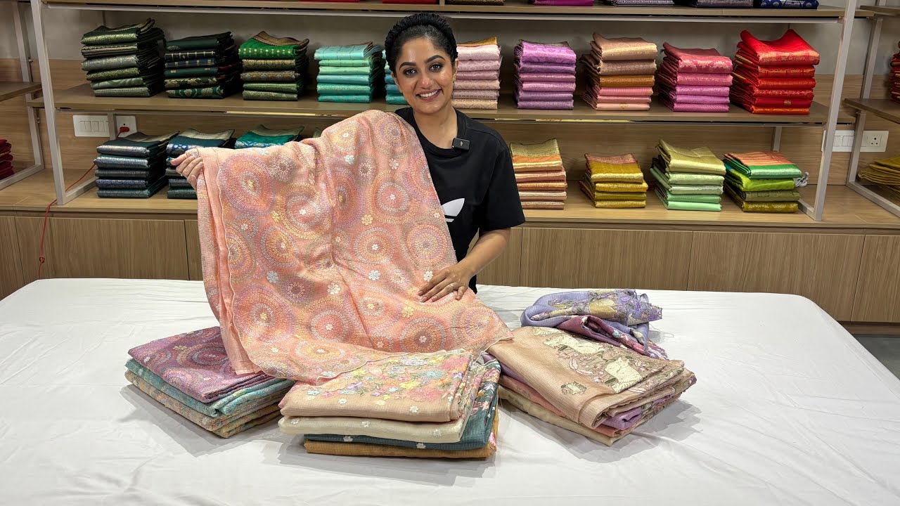 Pure Silk Kota Sarees | Embroidered | The Annie Collection #sareelove #kanchipattu 