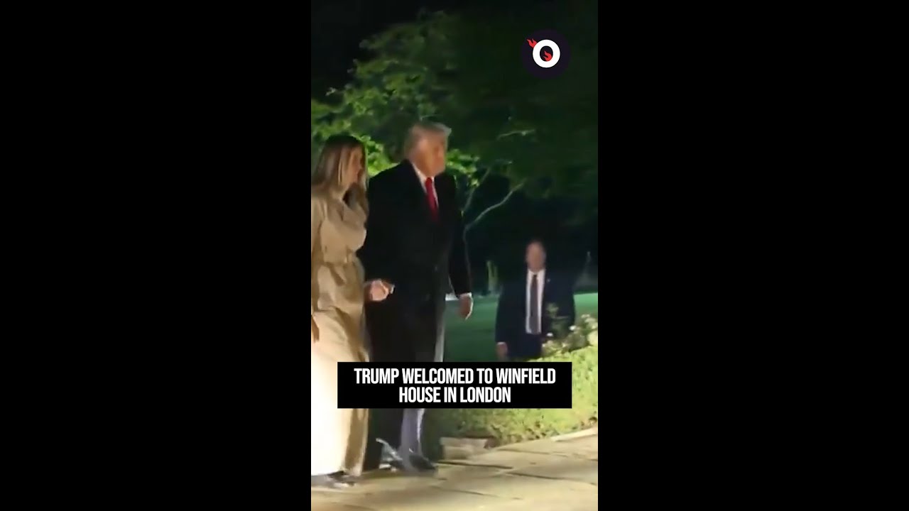 Trump welcomed to Winfield House in London