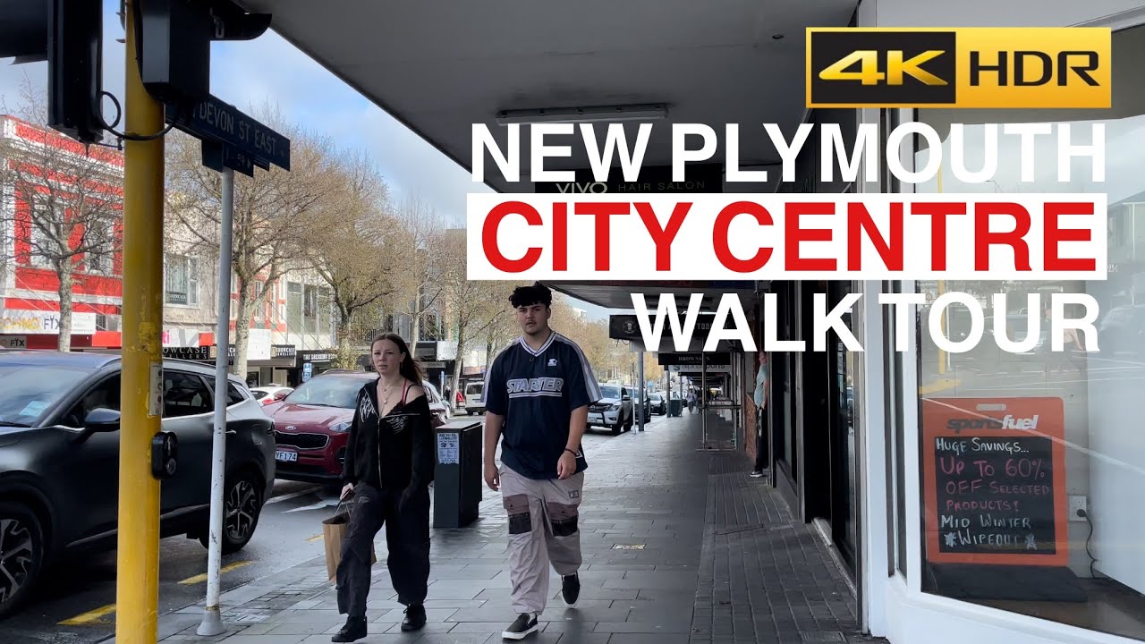 New Plymouth City Centre Walking Tour New Zealand 4K