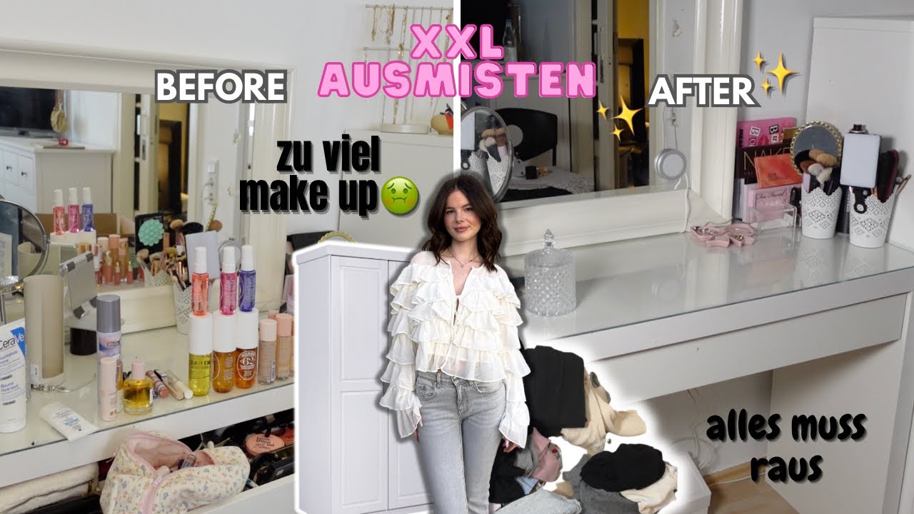 XXL Kleiderschrank & Schminktisch AUSMISTEN *extrem dreckig*😭 ALLES MUSS RAUS | minimalromi