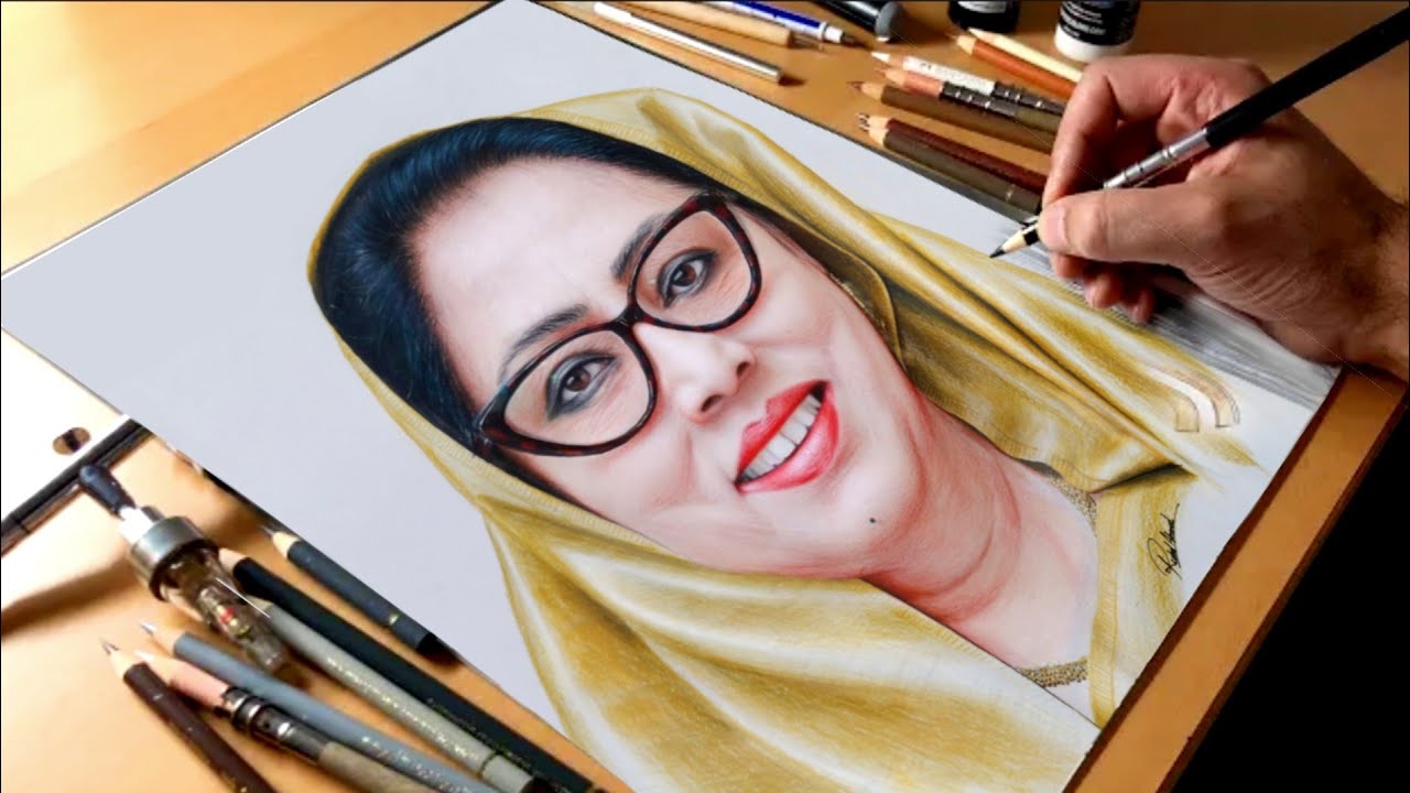 Coloured Pencil Portrait Tutorial | How to Draw a Face in Colour Pencil