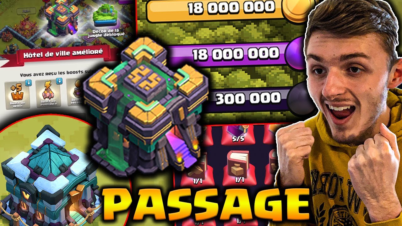 😍 CLASH OF CLANS 😍 JE PASSE HDV 14 EN LIVE ! Full ressources et objets !