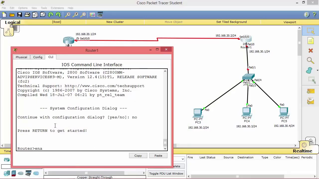 How to configure Default-Routing in Cisco Packet Tracer (CCNA)