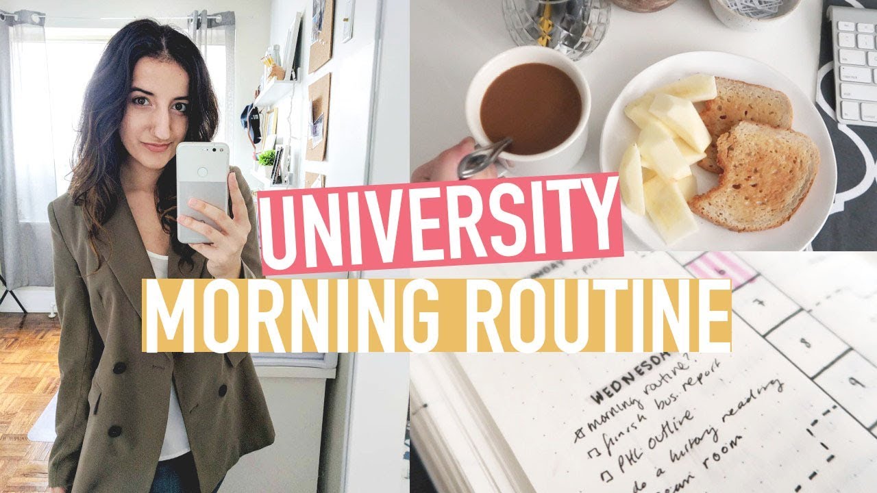 UNIVERSITY MORNING ROUTINE 2018 + HOW I CURL MY HAIR