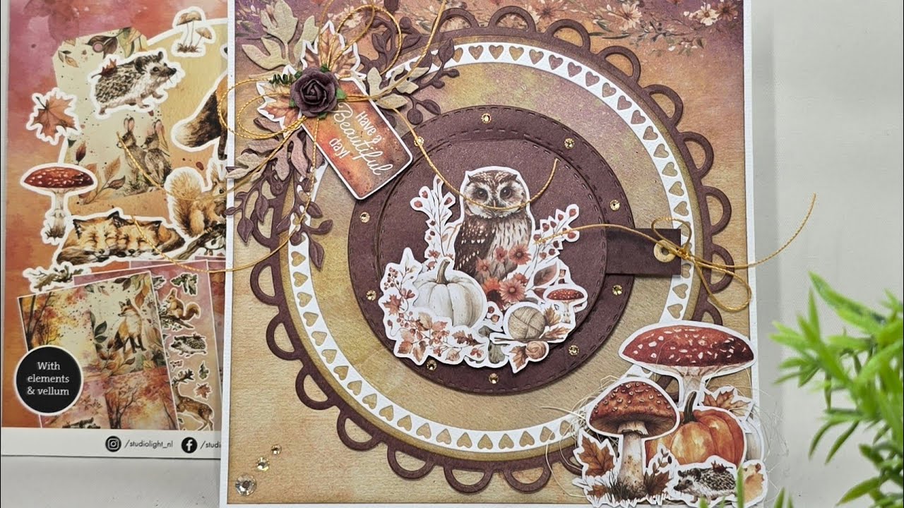 Peekaboo herfstkaart met CCL ES CD1032 van Studiolight