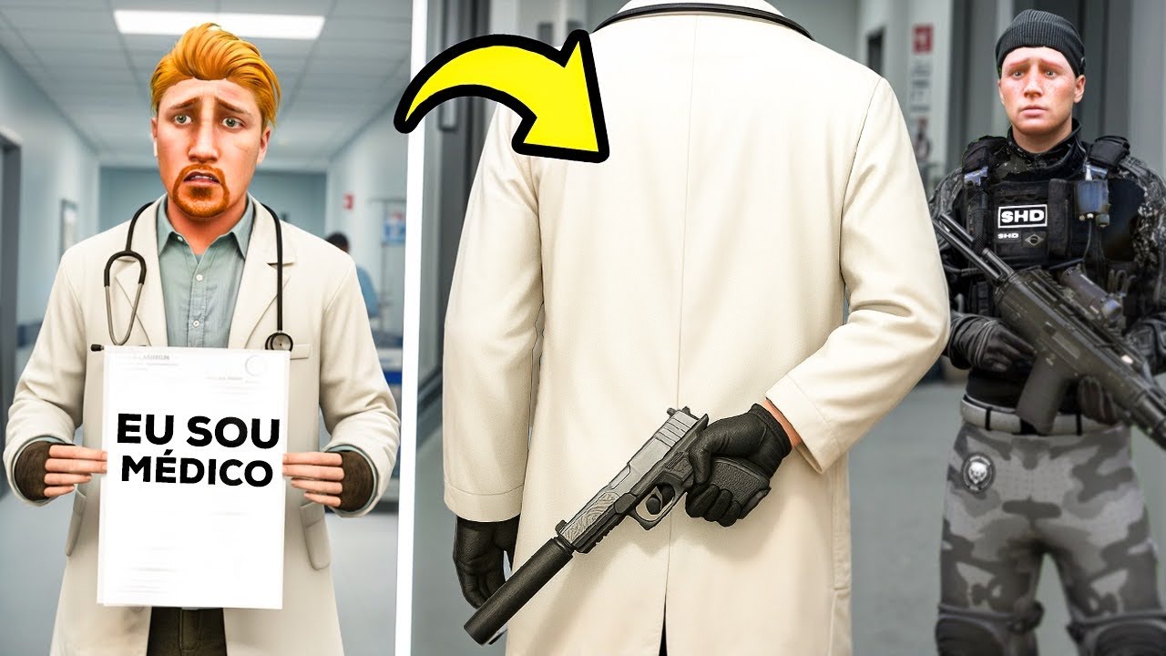 Jogando como M&Eacute;DICO ASSASSINO de ALUGUEL! (GTA 5 rp)