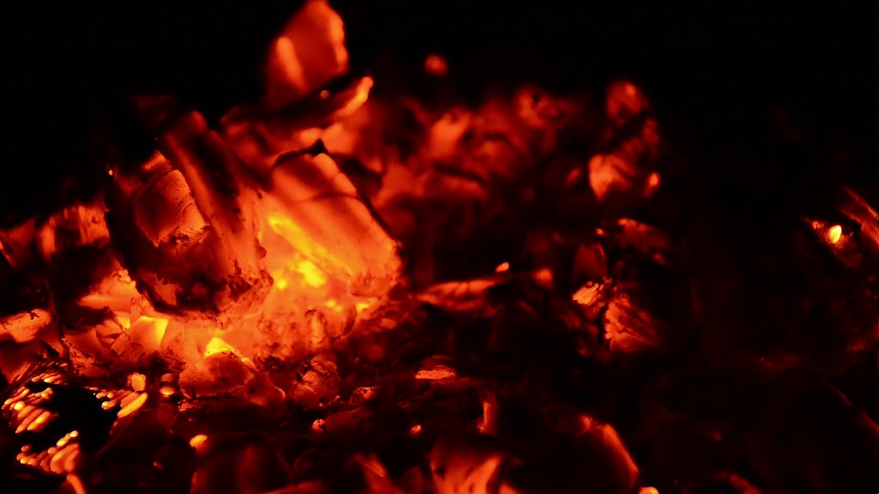 Campfire Glowing Embers - Free HD Stock Footage (No Copyright) Fireplace Fire Ember