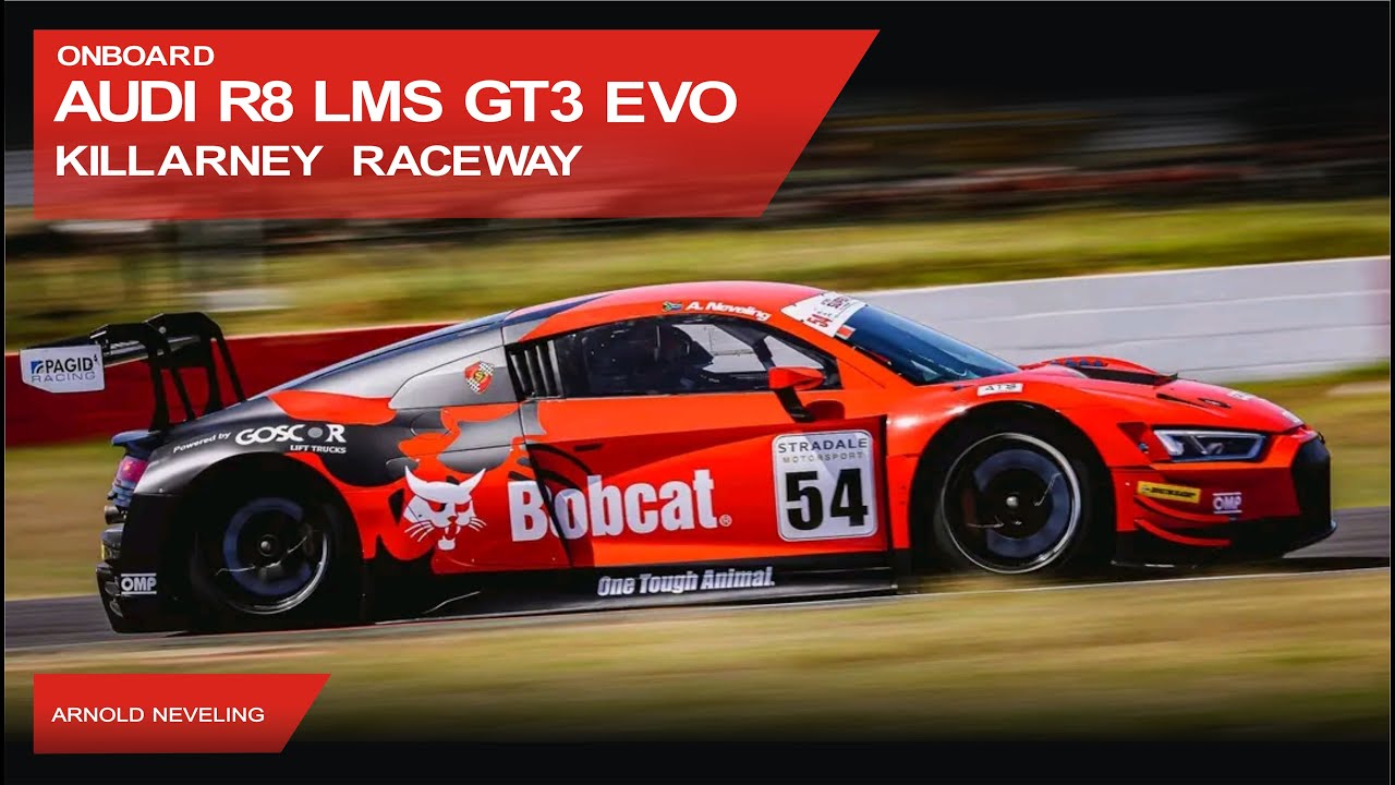 Onboard Audi R8 LMS GT3 EVO - Killarney raceway - Arnold Neveling (Better Quality)