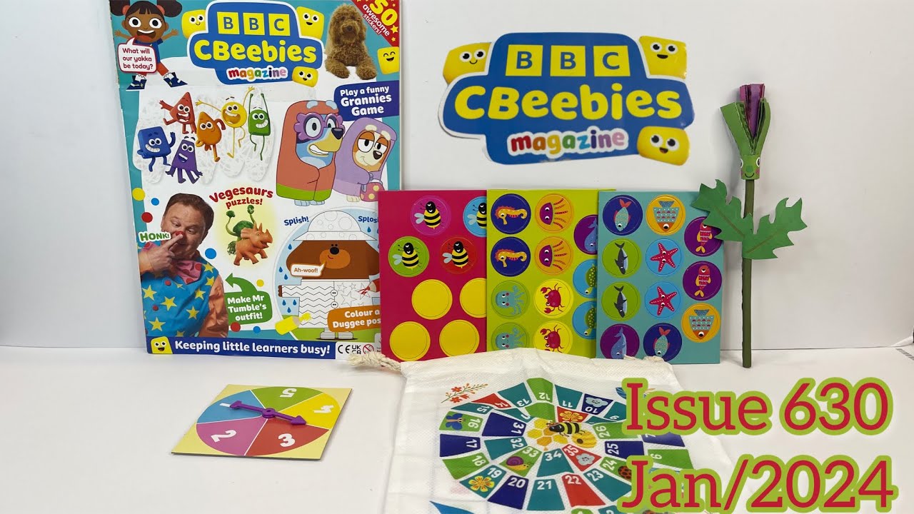 CBeebies Magazine, issue 630, Jan/2024 with Busy Bag of Fun set !! 😀😊