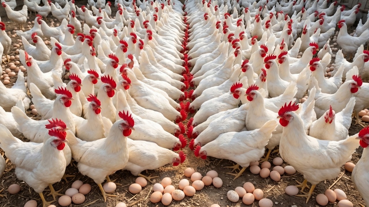 Hundreds of Fresh Eggs Collected! Inside a Modern Chicken Farm 🥚🐔