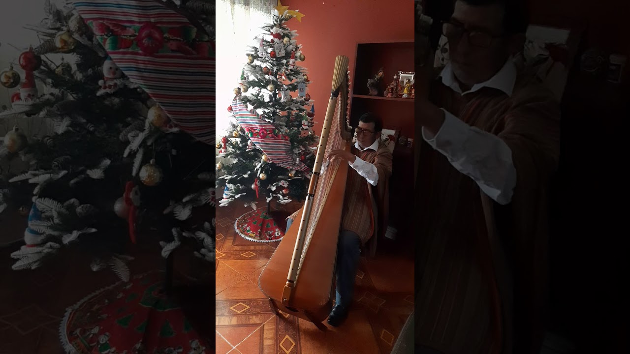 NAVIDAD COSTUMBRISTA DEL DISTRITO DE VILCANCHOS - AYACUCHO CELESTINO GALINDO FERNÁNDEZ Y SU ARPA