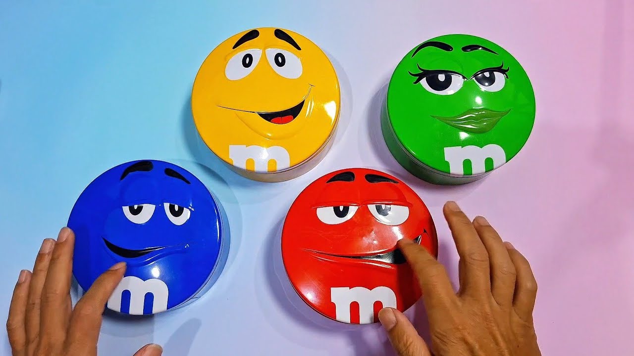 ASMR Tapping & Crinkling on M&M'S Tins (No Talking) with Candy Unboxing for Sleep