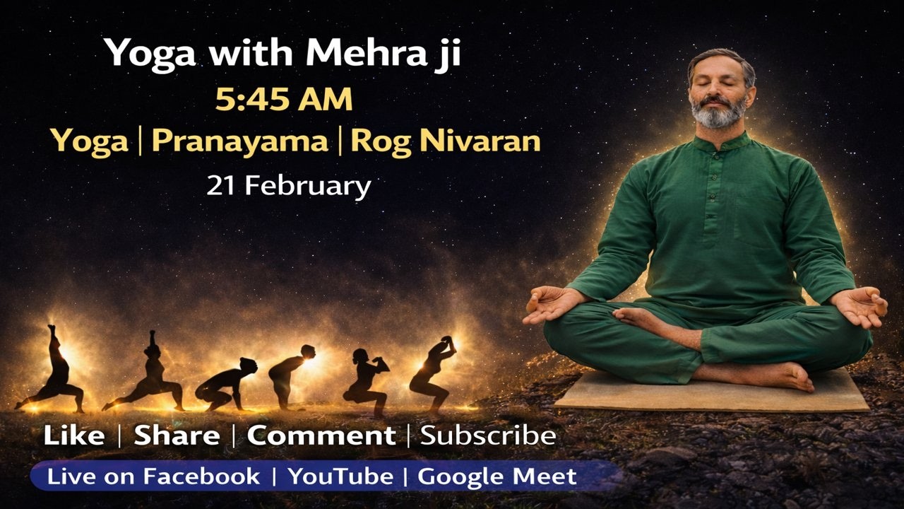 HEALTH WITHOUT  MEDICINES ONLY WITH 60MINUTES DAILY. JOIN FACEBOOK,YOUTUBE & GOOGLE MEET AT 5:45 AM.