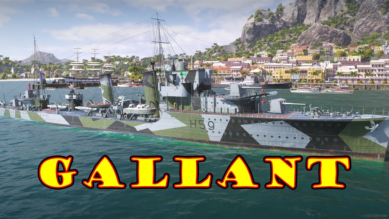 Meet The Gallant! Tier 5 British Destroyer! (World of Warships Legends Xbox One X) 4k