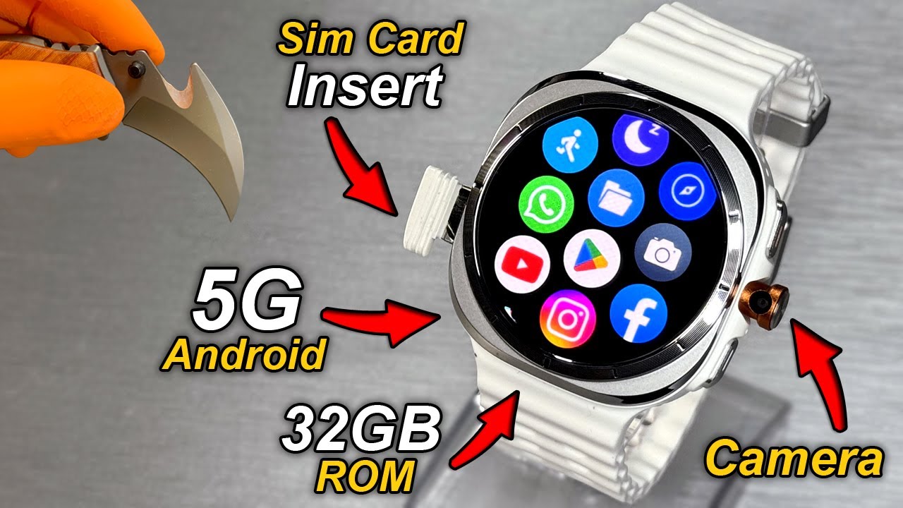 U8 Ultra 5G Android SmartWatch With SimCard Insert & Camera⚡️(3GB RAM + 32GB ROM + GPS + WiFi)
