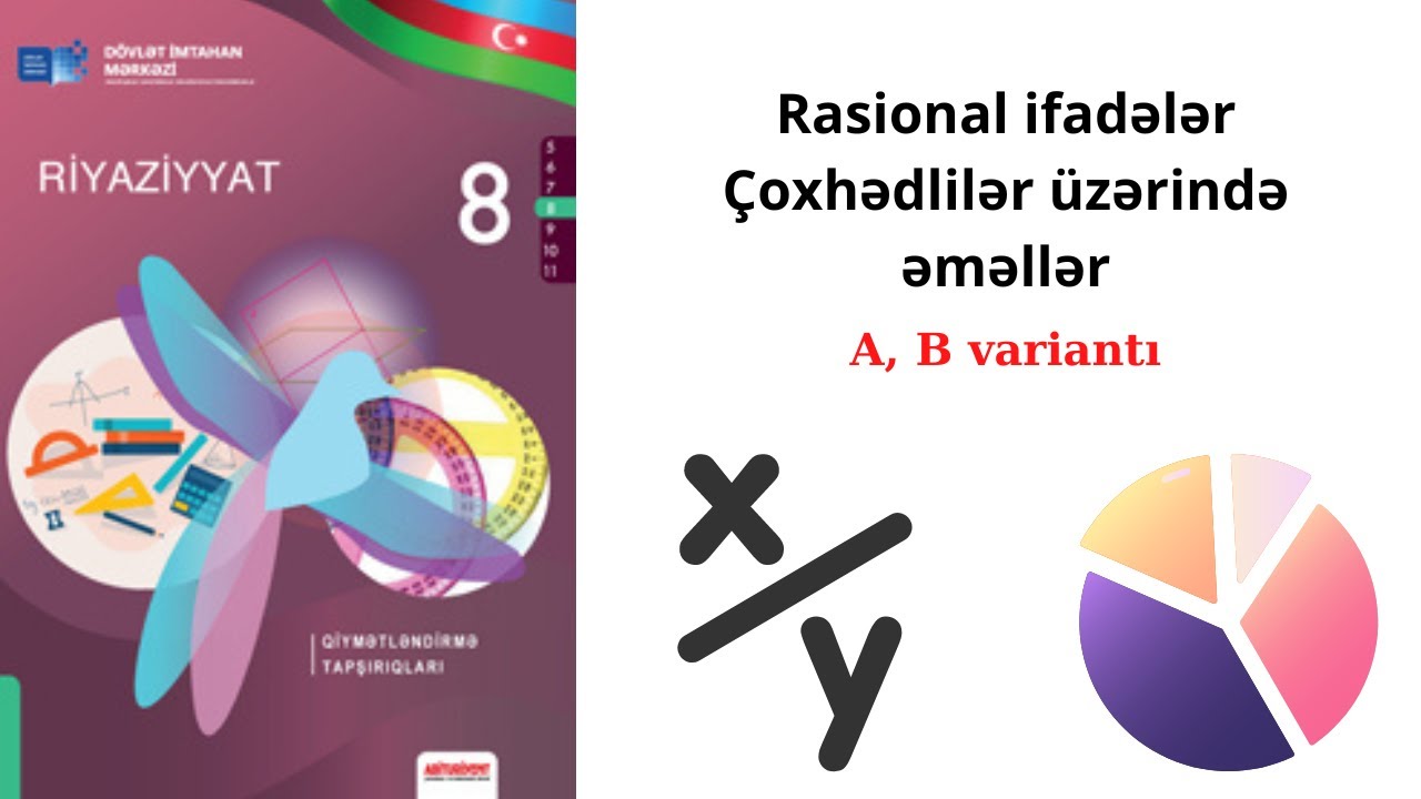 8-ci sinif Riyaziyyat DİM: Rasional ifadələr. Çoxhədlilər üzərində əməllər (variant A,B)