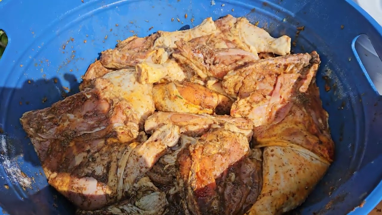 Jerk Chicken marinated. 