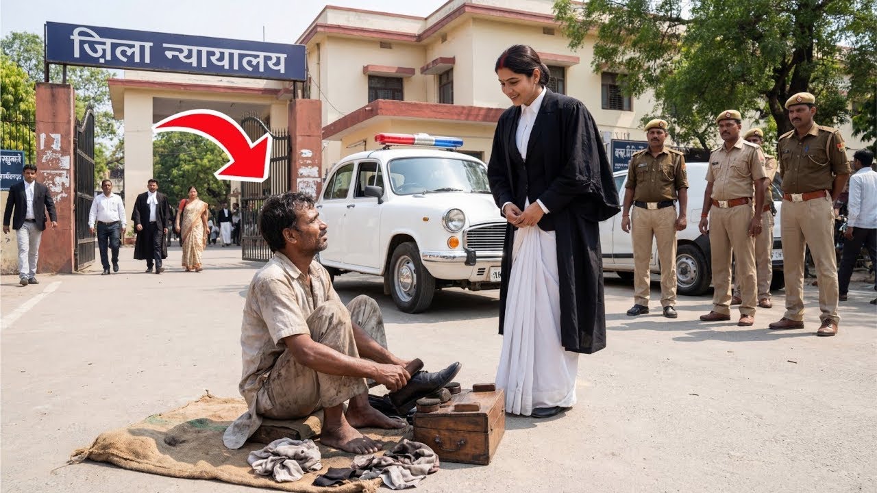বেচারা স্বামী তার তালাকপ্রাপ্ত বিচারক স্ত্রীর আদালতের বাইরে জুতা পালিশ করছিলেন... এরপর যা ঘটল ......