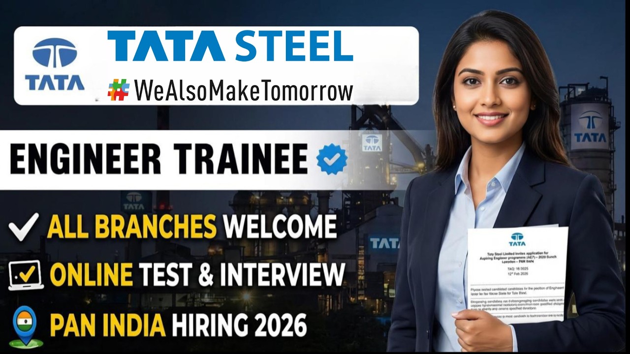 Tata Steel Hiring 2026 | AEP 2026 | Engineer Trainee Vacancy | ₹7.4 LPA Salary