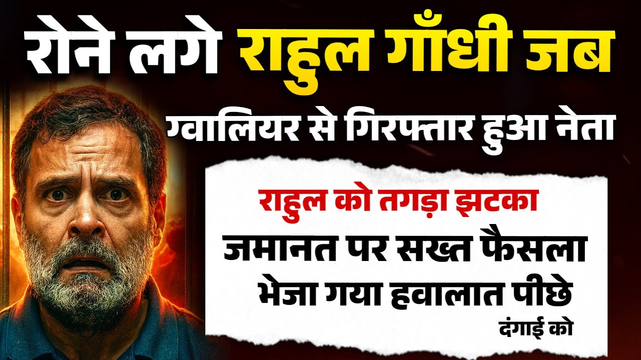 रोने लगे राहुल गाँधी जब ग्वालियर से गिरफ्तार हुआ नेता, राहुल को तगड़ा झटका जमानत पर सक्त फैसला 