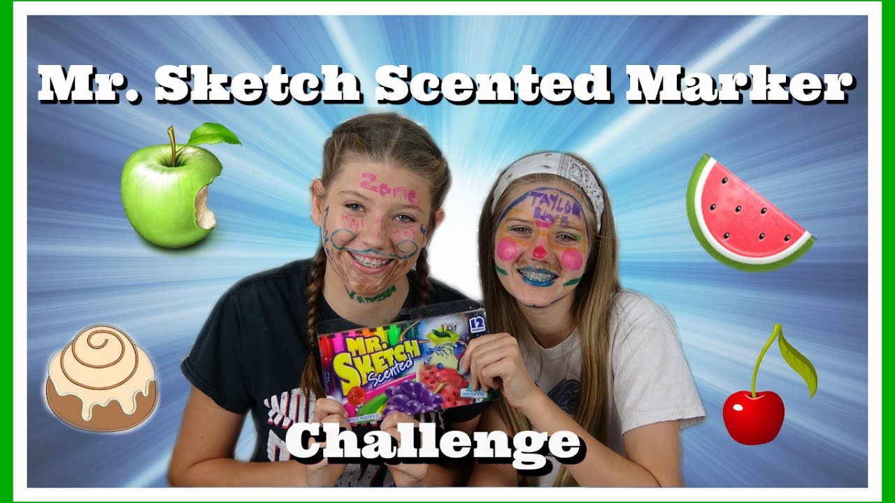 MR.SKETCH SCENTED MARKER CHALLENGE || Taylor & Vanessa
