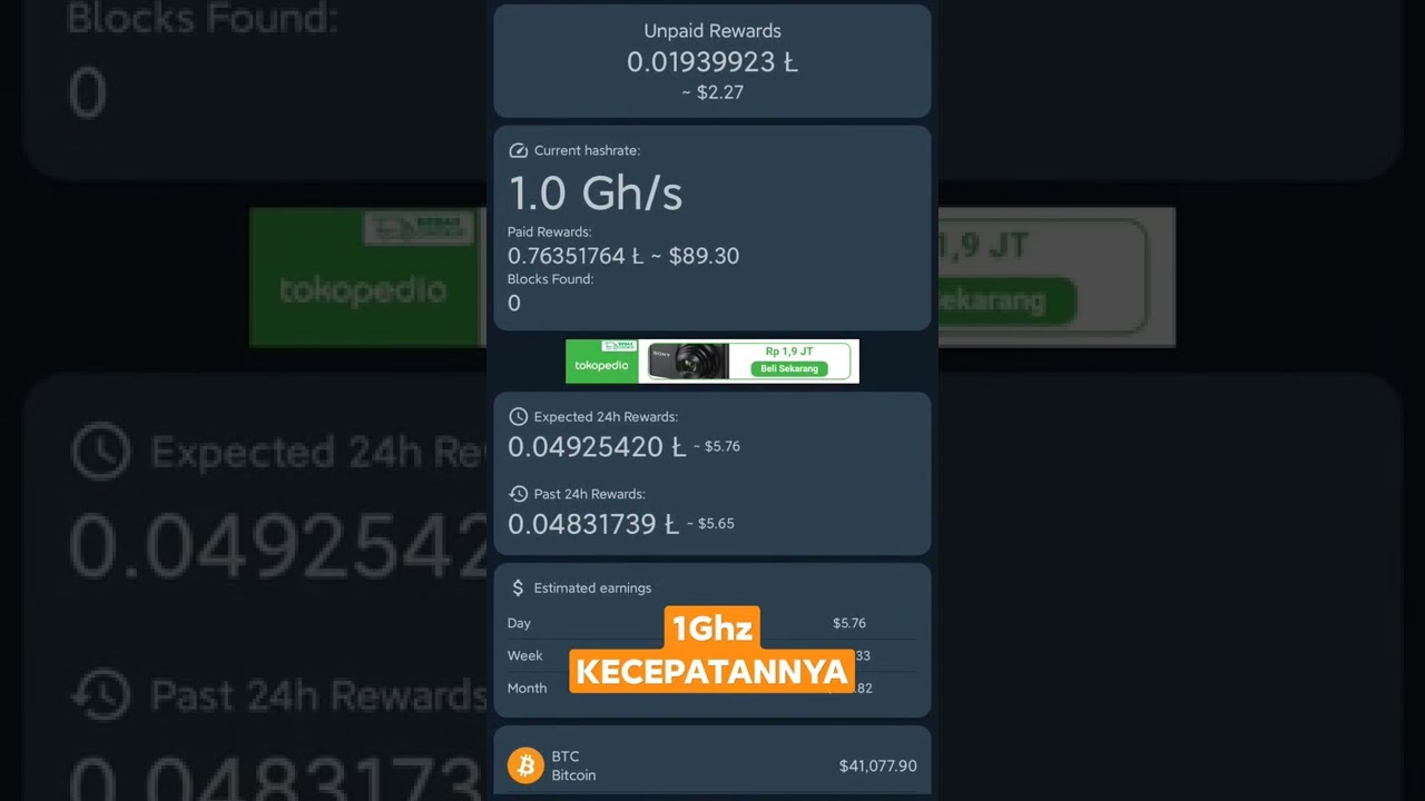 Tembus 1 juta rupiah gess. Alhamdulillah, semangat pejuang receh miningnya... #short #mining #crypto