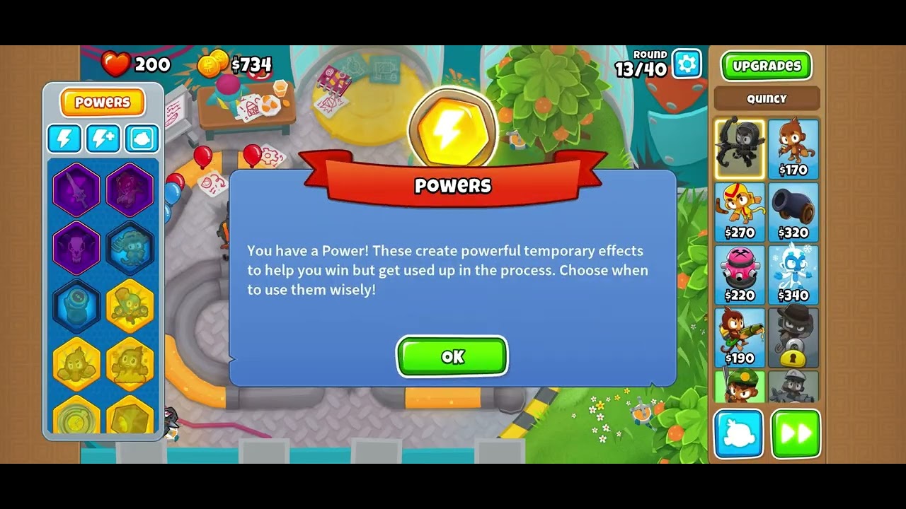 Beating easy mode in Bloons TD!