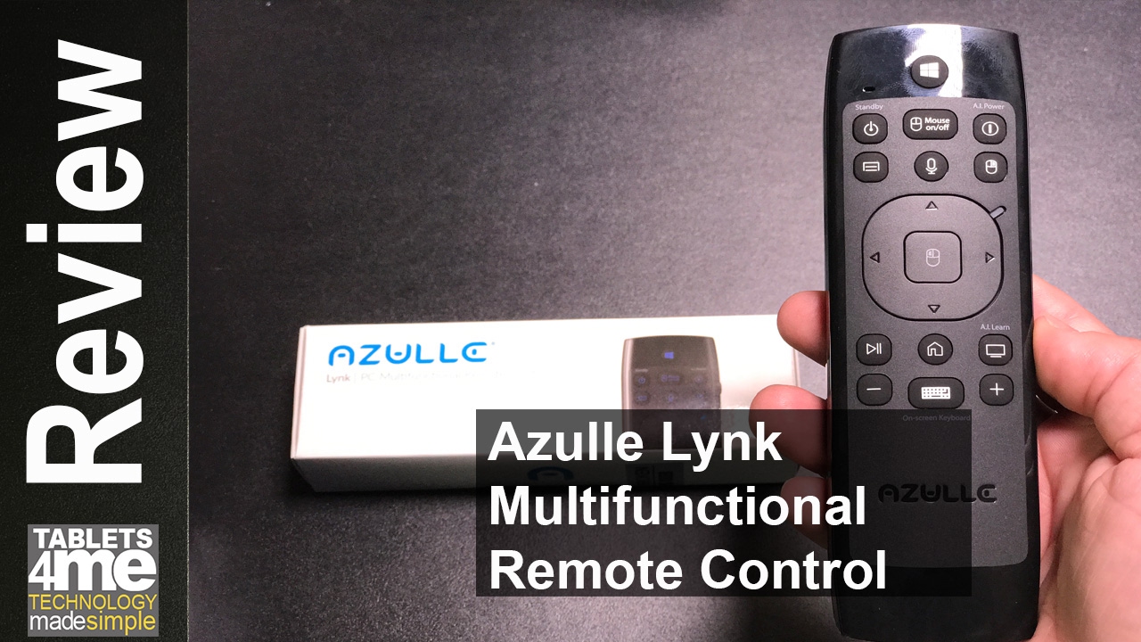 Azulle Lynk Multifunctional Remote Control, Backlit QWERTY, Air Mouse, AI Learn Buttons
