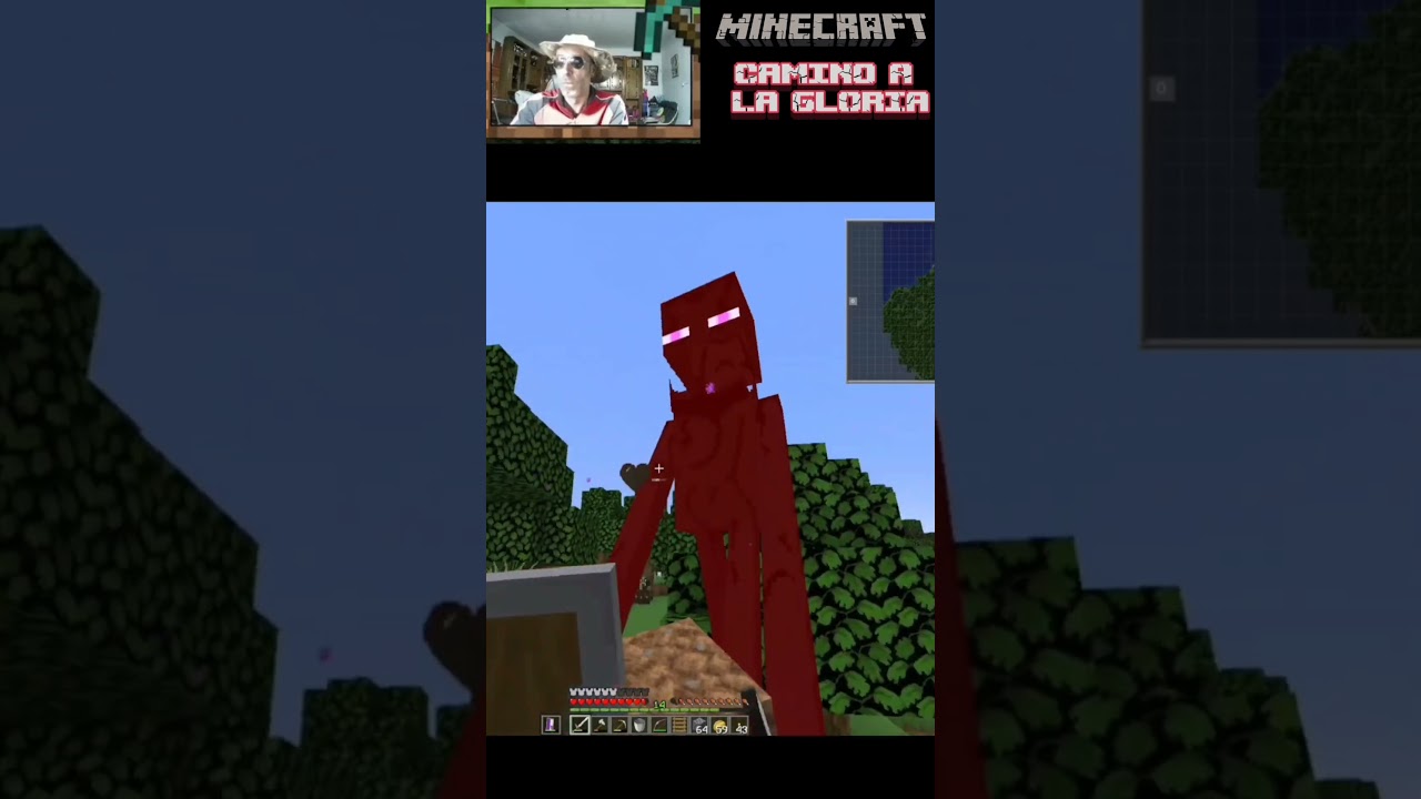 &iexcl;Batalla &Eacute;PICA contra un ENDERMAN!  #capicomanche #caminoalagloria #minecraft