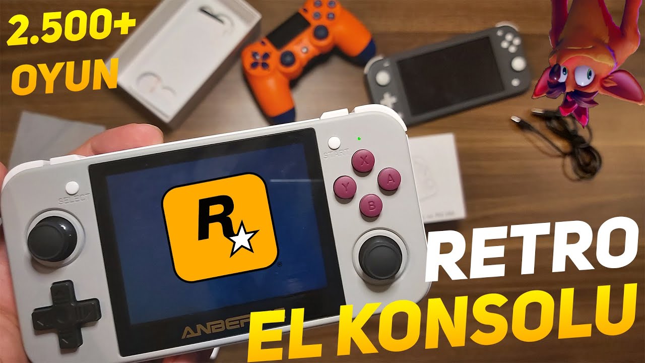 Ücretsiz Oyun Yüklenebilen Retro El Konsolu! Anbernic RG350 Kutu Açılımı + İnceleme 🎮
