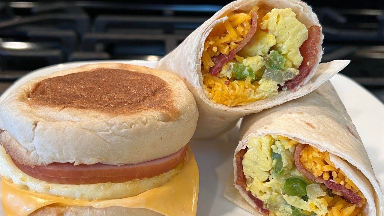 Copycat Egg McMuffin AND Bacon, Egg, & Cheese Wrap - Breakfast Freezer Sandwiches